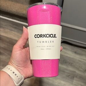NWT Corkcicle 16 oz Sparkling Pink Dazzle Tumbler